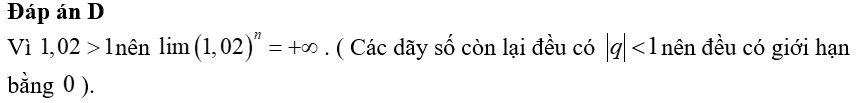 Giới hạn của dãy số, trắc nghiệm toán 11 7