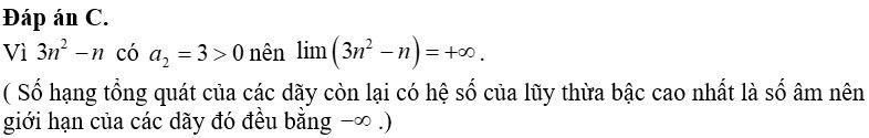 Giới hạn của dãy số, trắc nghiệm toán 11 11