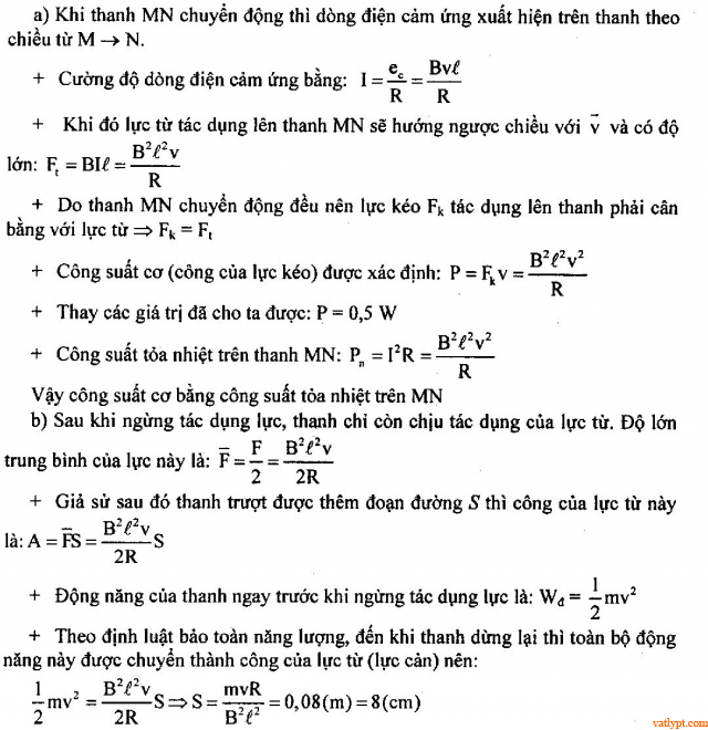 Bài tập suất điện động cảm ứng của khung dây chuyển động