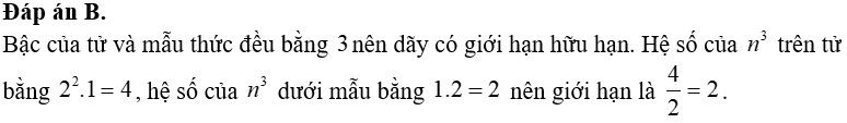 Giới hạn của dãy số, trắc nghiệm toán 11 13