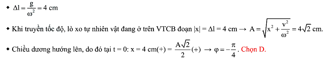 Bài toán chiều dài, các đại lượng cơ bản của con lắc lò xo treo thẳng đứng 63