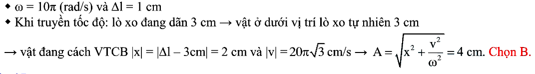 Bài toán chiều dài, các đại lượng cơ bản của con lắc lò xo treo thẳng đứng 69