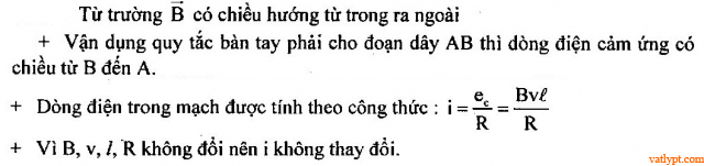 Bài tập suất điện động cảm ứng của khung dây chuyển động