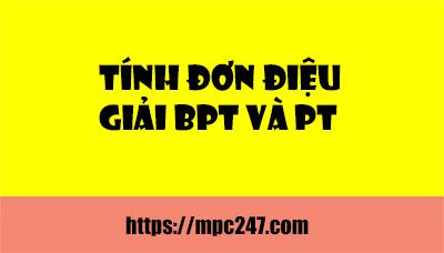 Dùng đơn điệu hàm số để giải và biện luận phương trình và bất phương trình 3