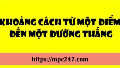 Khoảng cách từ một điểm đến một đường thẳng 55