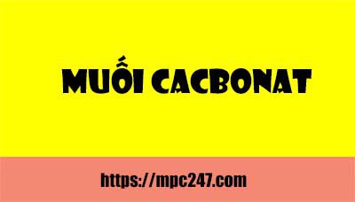 Muối cacbonat, hóa học phổ thông 3