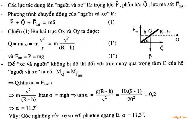 Bài tập cân bằng tổng quát của vật rắn, vật lí 10 83
