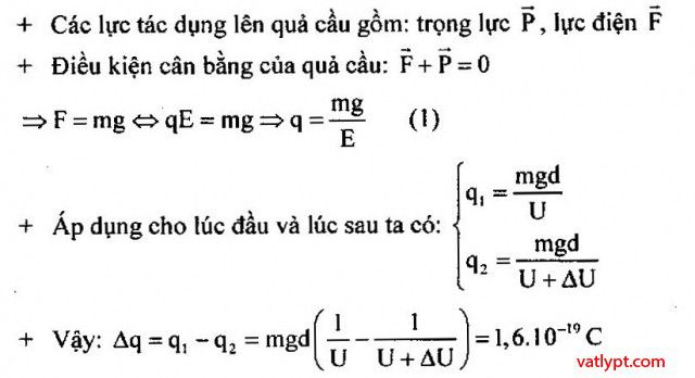 Bài tập công của điện trường, điện thế, hiệu điện thế, vật lí 11