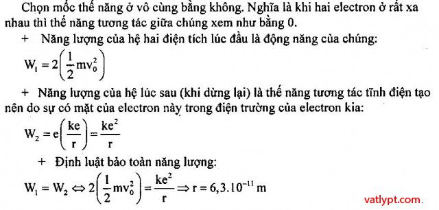 Bài tập công của điện trường, điện thế, hiệu điện thế, vật lí 11