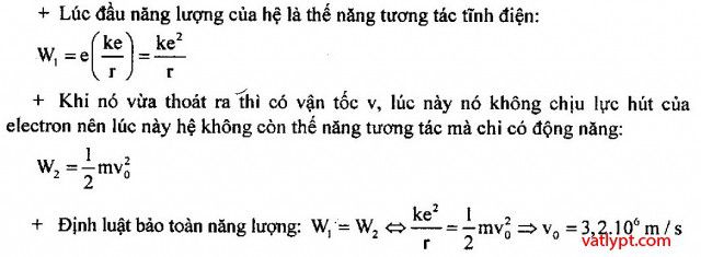 Bài tập công của điện trường, điện thế, hiệu điện thế, vật lí 11
