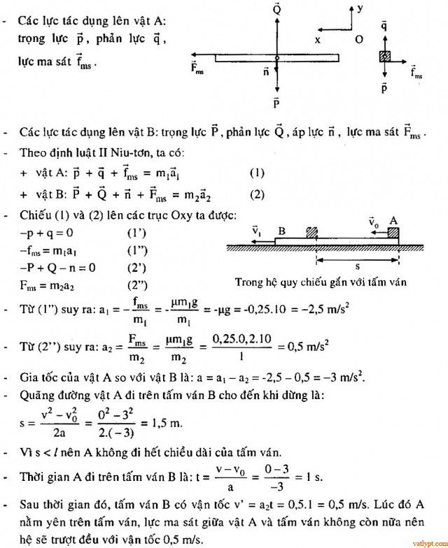 Bài tập định luật II Newton hệ vật, vật lí 10