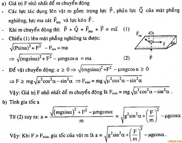 Bài tập định luật II Newton hệ vật, vật lí 10