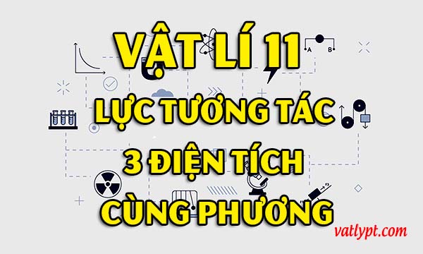 Lực tương tác 3 điện tích cùng phương, vật lí 11