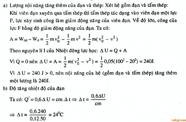 Bài tập nguyên lí I nhiệt động lực học 3