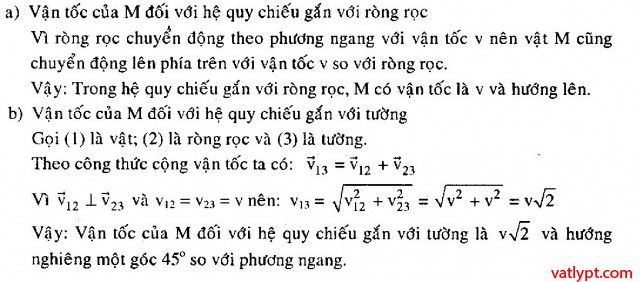 Bài tập tính tương đối của chuyển động, công thức cộng vận tốc 45