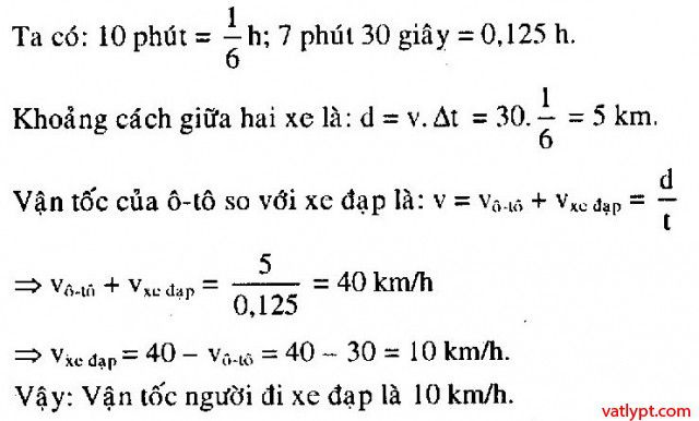 Bài tập tính tương đối của chuyển động, công thức cộng vận tốc 29