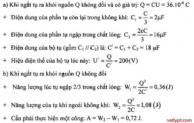 Bài tập tụ điện, ghép tụ điện chưa tích điện, vật lí 11 65