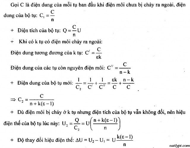 Bài tập tụ điện, ghép tụ điện đã tích điện, vật lí 11