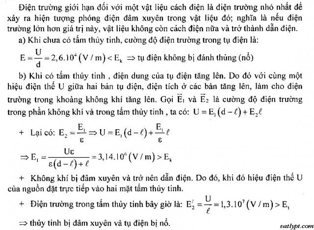 Bài tập tụ điện, ghép tụ điện đã tích điện, vật lí 11
