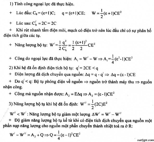 Bài tập tụ điện, ghép tụ điện đã tích điện, vật lí 11