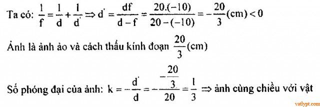 Bài tập xác định các đại lượng cơ bản của thấu kính mỏng 15