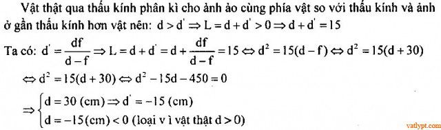 Bài tập xác định các đại lượng cơ bản của thấu kính mỏng 35
