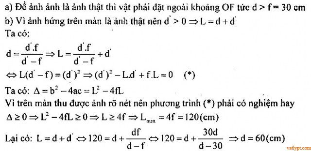 Bài tập xác định các đại lượng cơ bản của thấu kính mỏng 51