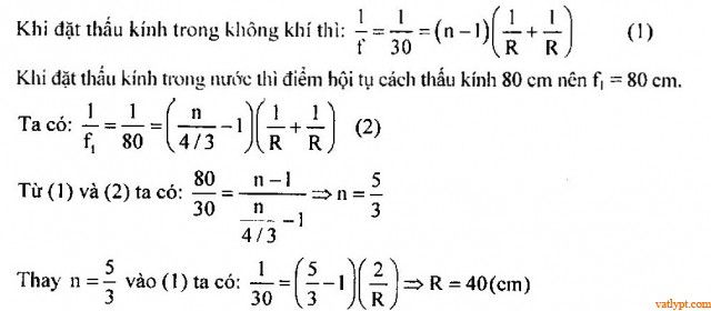 Bài tập xác định các đại lượng cơ bản của thấu kính mỏng 69
