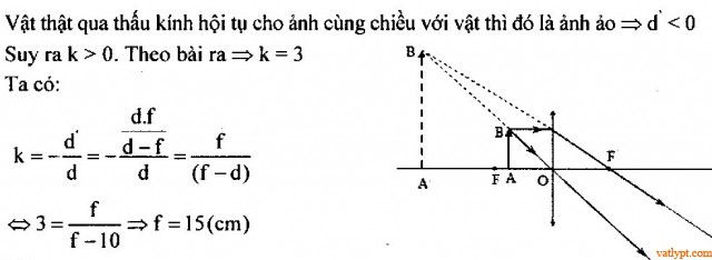 Bài tập xác định các đại lượng cơ bản của thấu kính mỏng 19
