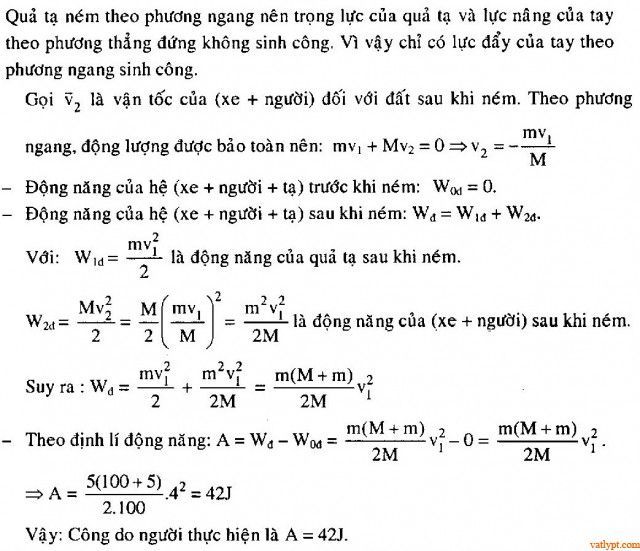 Bài tập động năng, định lý động năng vật lí 10