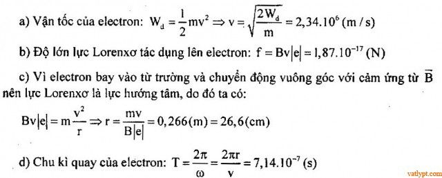 Bài tập Lực Lorenxo vật lí lớp 11 57
