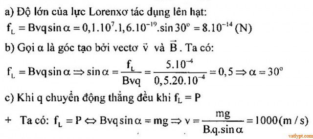 Bài tập Lực Lorenxo vật lí lớp 11 29