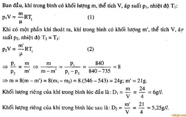 Quá trình đẳng áp, phương trình trạng thái, phương trình C-P 55