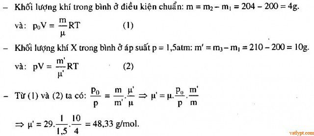 Quá trình đẳng áp, phương trình trạng thái, phương trình C-P 29