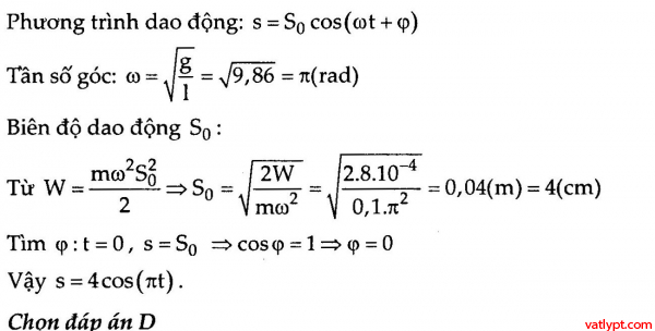 Con lắc đơn dao động điều hòa, vật lí 11 9