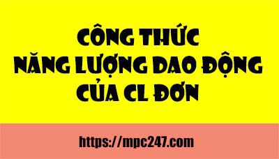 Công thức năng lượng dao động của con lắc đơn, vật lí 12 13