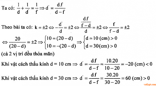 Công thức thấu kính, chứng minh công thức thấu kính, vật lí 11 15