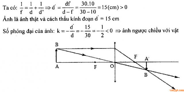 Công thức thấu kính, chứng minh công thức thấu kính, vật lí 11 7