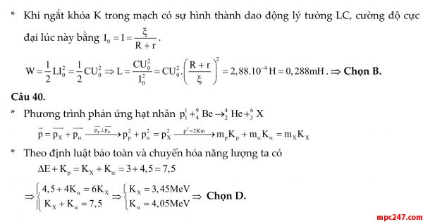 Đề 008: thi thử môn vật lí THPTQG (đáp án + giải chi tiết) 21