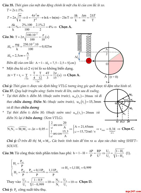 Đề 009: thi thử môn vật lí THPTQG (đáp án + giải chi tiết) 19