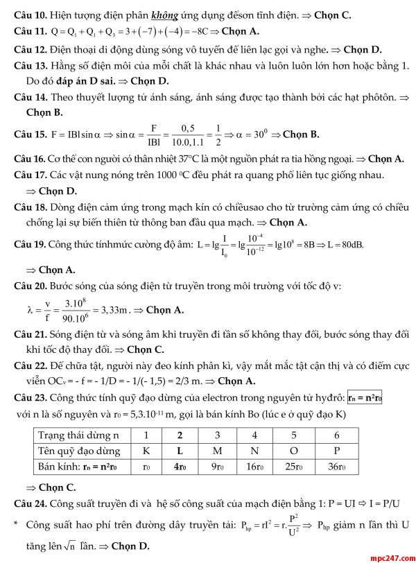 Đề 013: thi thử môn vật lí THPTQG (đáp án + giải chi tiết) 11