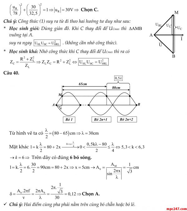 Đề 015: thi thử môn vật lí THPTQG (đáp án + giải chi tiết) 19