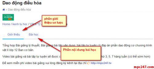 Hướng dẫn tự học vật lí online trên kênh vatlypt.com 13