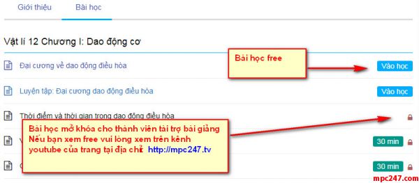 Hướng dẫn tự học vật lí online trên kênh vatlypt.com 15