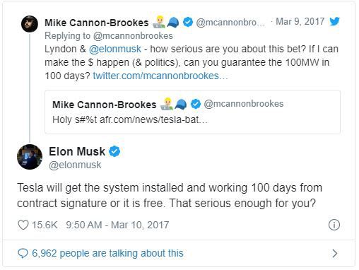 Vụ cá cược từ 2 năm trước này của Elon Musk đã giúp nước Úc tiết kiệm hàng chục triệu USD - Ảnh 1. Vụ cá cược từ 2 năm trước này của Elon Musk đã giúp nước Úc tiết kiệm hàng chục triệu USD - Ảnh 1.