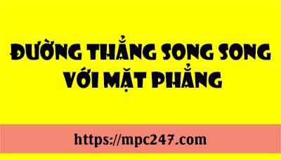Đường thẳng song song với mặt phẳng 83
